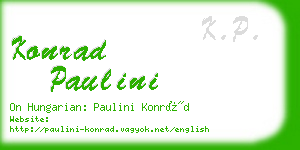 konrad paulini business card
